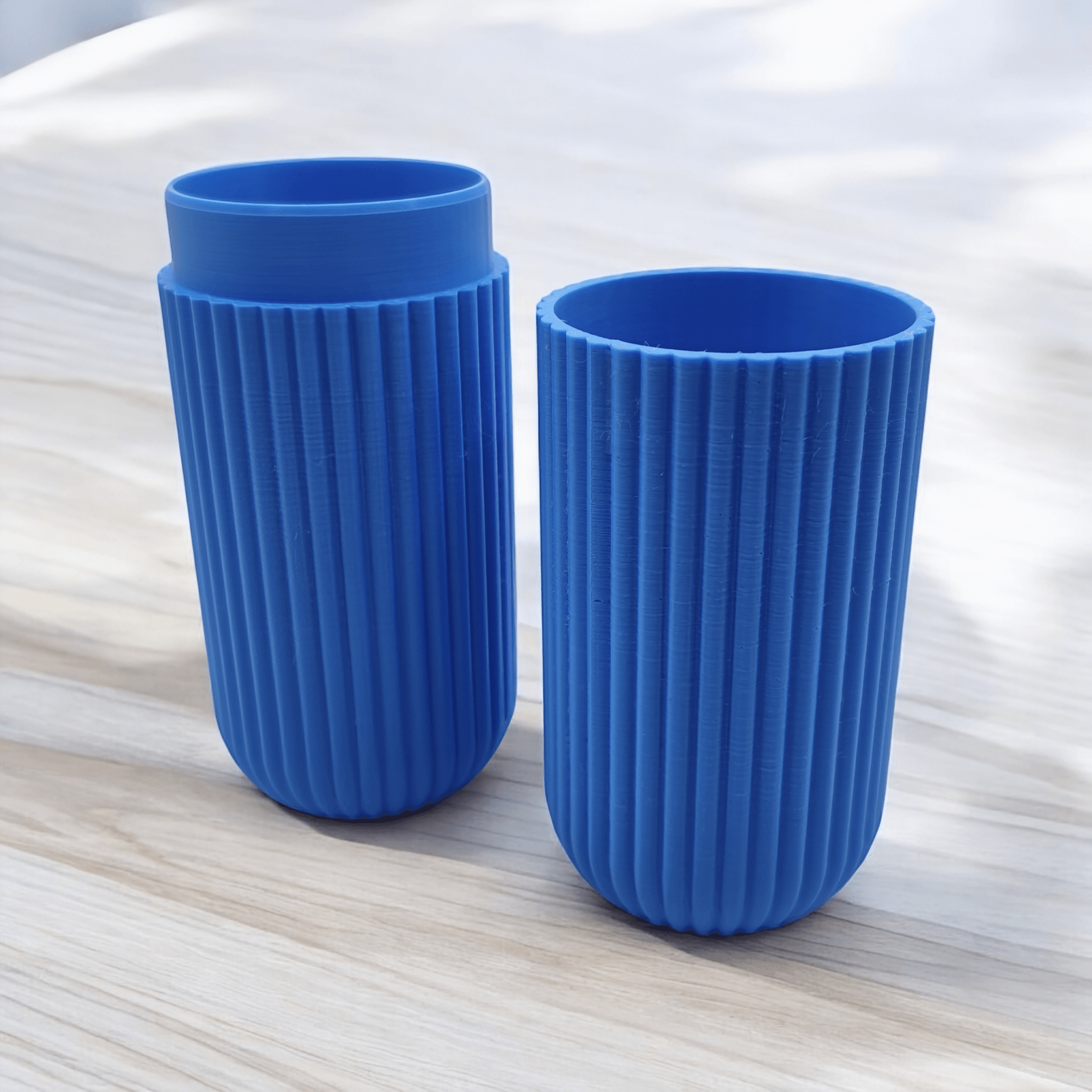 Ribbed Toothbrush & Toothpaste Travel Case 3d model