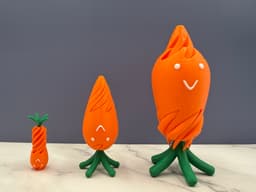 Cute Carrot Buddy Spiral Passthrough Fidget Toy 3d model