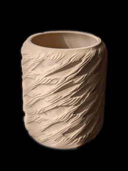 Dactyl Vase - Touchable Textured Vase 3d model