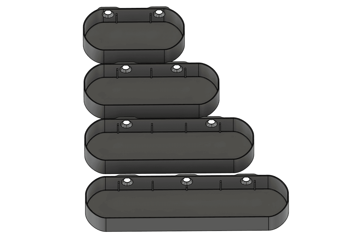 Multiboard trays with inserts 3d model