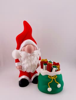 Santa Gnome with Bag of Gifts 3d model