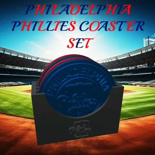 Philadelphia Phillies Coaster Set (MLB) 3d model
