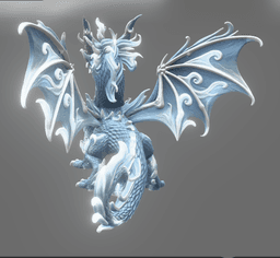 Ocean Breeze Dragon STL File for 3D Print 3d model