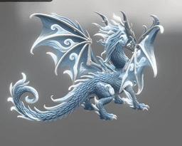 Ocean Breeze Dragon STL File for 3D Print 3d model