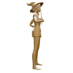 Seductive Witch with Wand v2 3d model