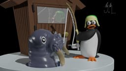 Penguin's Surprise Catch 3d model