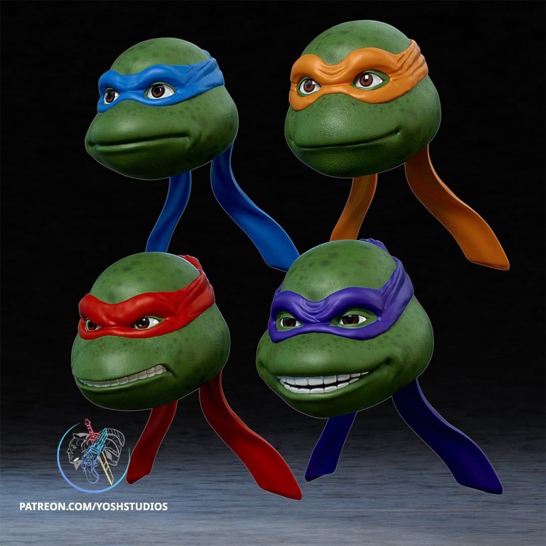 Turtle Helmet Bundle 3D Printer STL File 3d model
