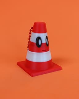 Traffic Cone Fidget Clicker - Keychain 3d model