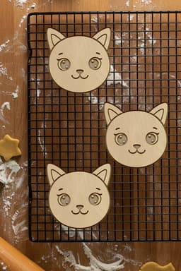 Cat Cookie Cutter, Biscuit Cutter 3d model