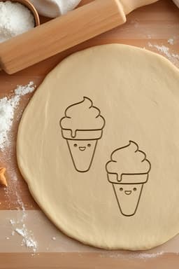 Ice Cream Cookie Cutter, Biscuit Cutter 3d model