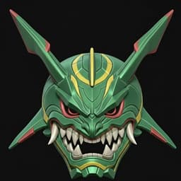 Rayquaza Menpo Mask 3d model
