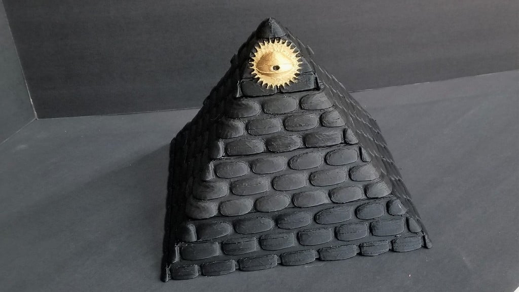 WORN STONE PYRAMID with SECRET COMPARTMENT 3d model
