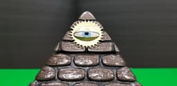 WORN STONE PYRAMID with SECRET COMPARTMENT 3d model