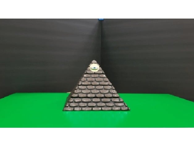 WORN STONE PYRAMID with SECRET COMPARTMENT 3d model