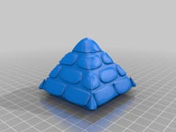 WORN STONE PYRAMID with SECRET COMPARTMENT 3d model