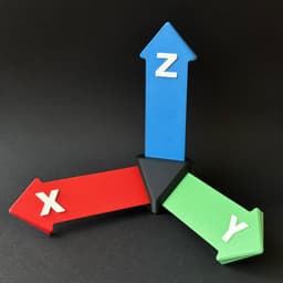 Adjustable coordinate system 3d model
