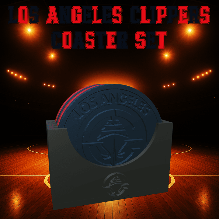 Los Angeles Clippers Coaster Set (NBA) 3d model