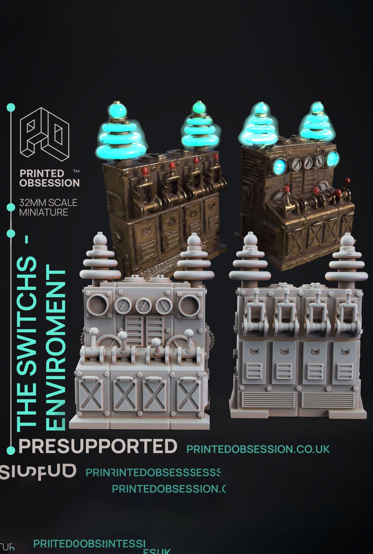 Switchboard - Dr Frankensteins Monster - PRESUPPORTED - Illustrated and Stats - 32mm scale 3d model