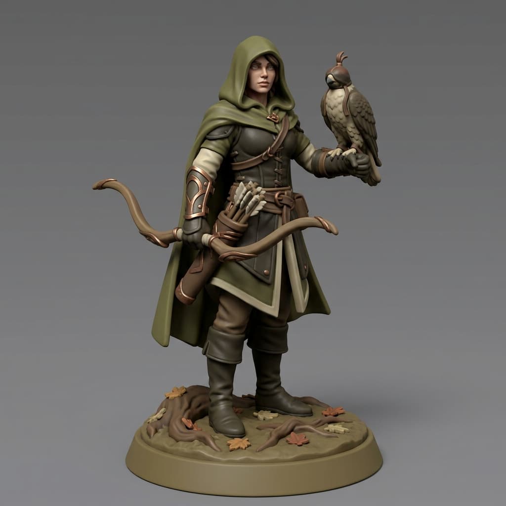 Iris and Orin - Falcon Handler STL - Wildwood Women Rangers 3d model