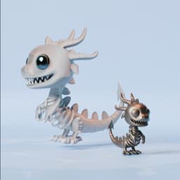Skeleton Dragon - Baby Dragon 3d model