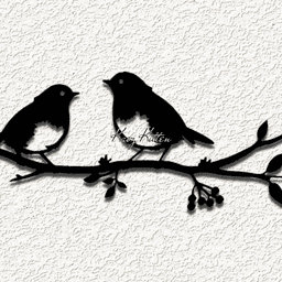 2 robin birds WALL ART HOME DECOR 3d model