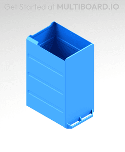 2x4x2.5 LU - Magnetic - Simple Multibin Drawer 3d model
