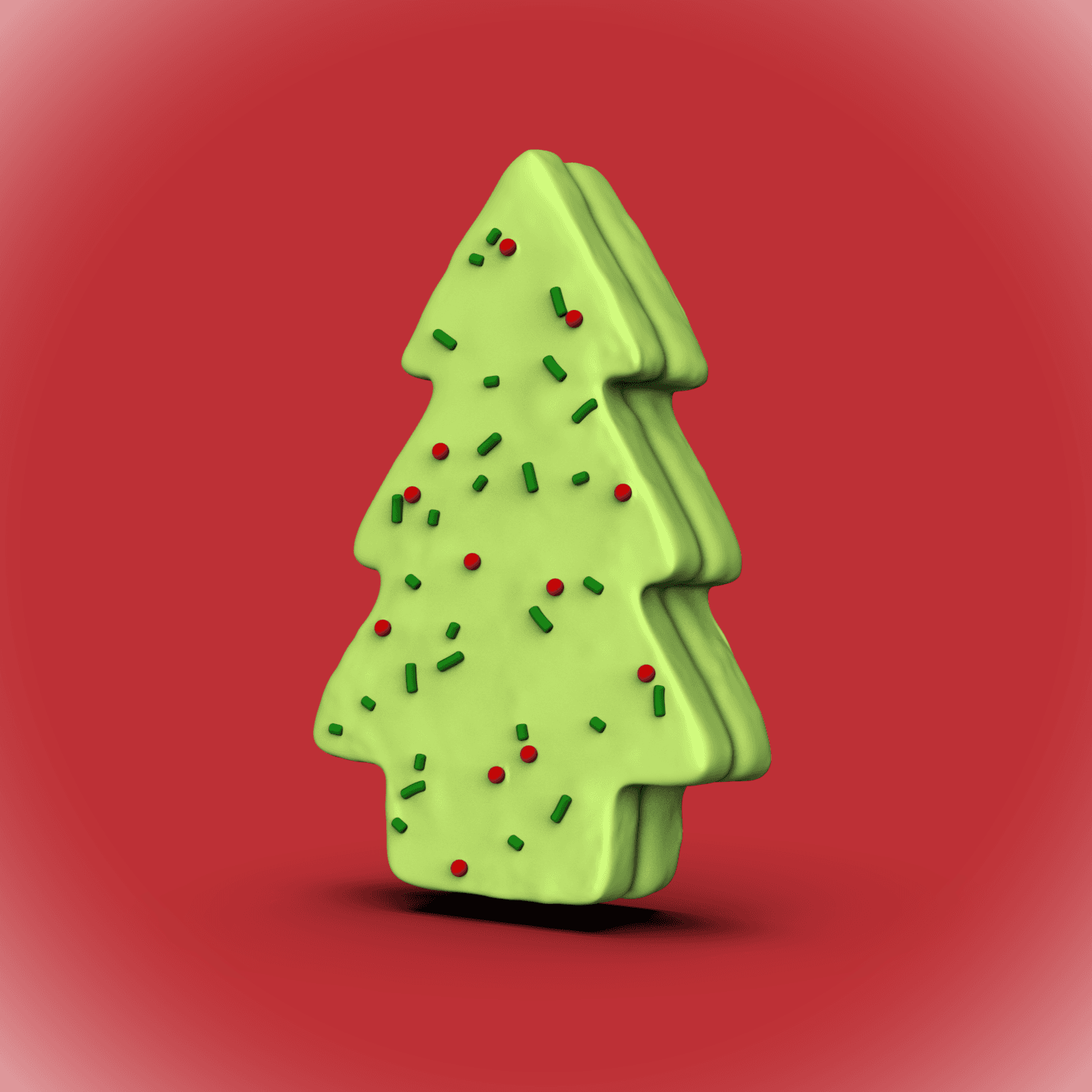 Little Debbie Red Velvet Tree Keychain/Ornament (+MMU) 3d model