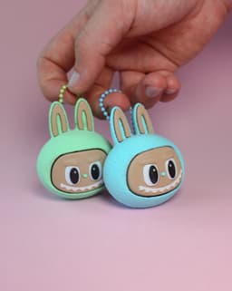 Labubu Fidget Clicker Keychain 3d model