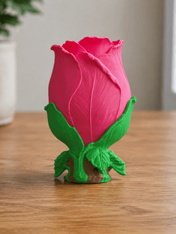 rose bud flower vase 3d model