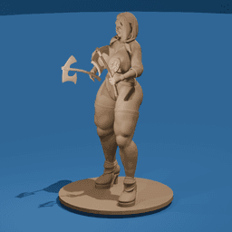 Thick Vampire Axe Queen v2 3d model