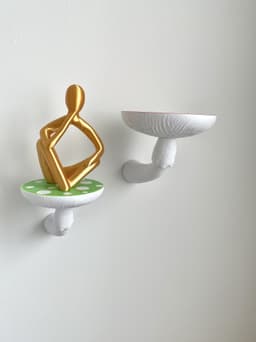 Mushroom Floating Shelf Decor /3MF 3d model