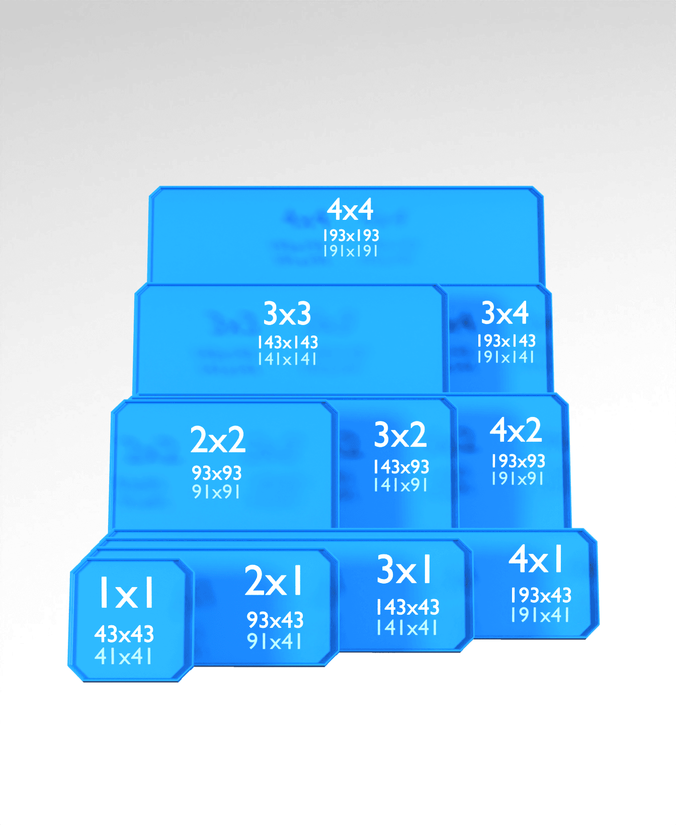 1x2x2 CU - Bin - Multibin Insert 3d model