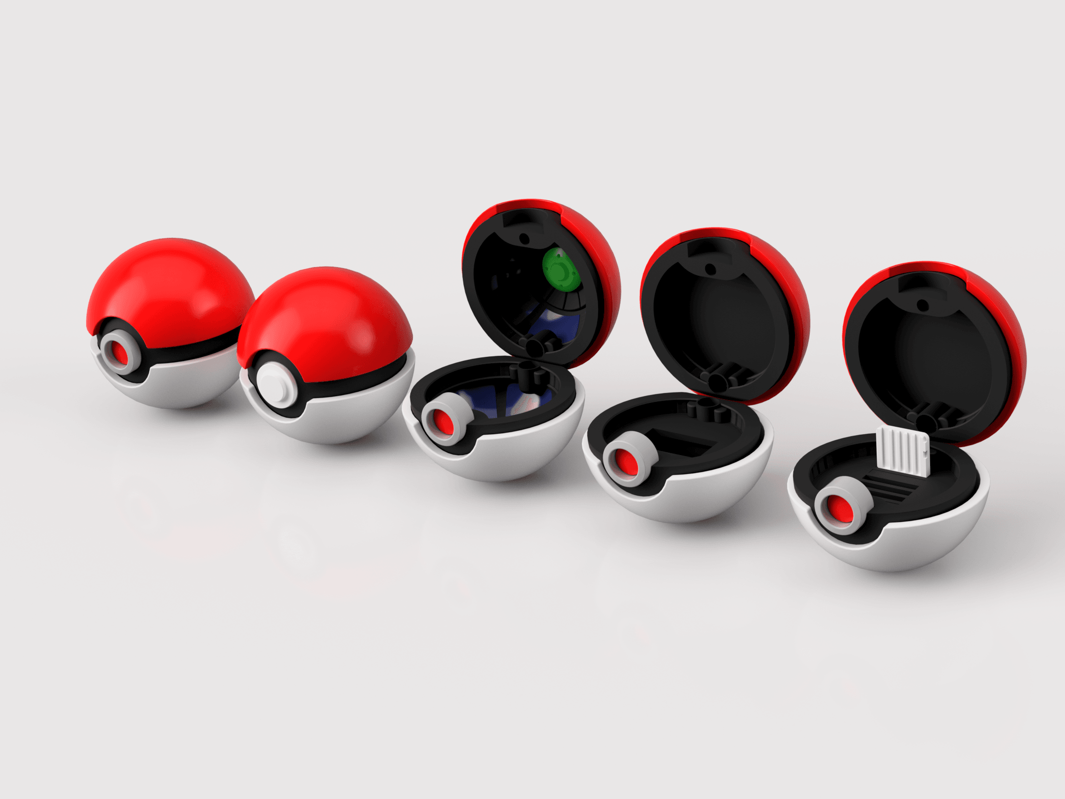 Oshawott Pokeball 3d model