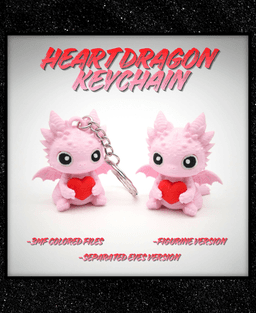 Heart Baby Dragon Keychain & Figurine 3d model