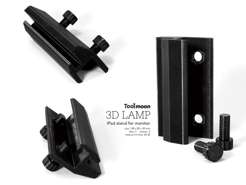 iPad stand for monitor 3d model