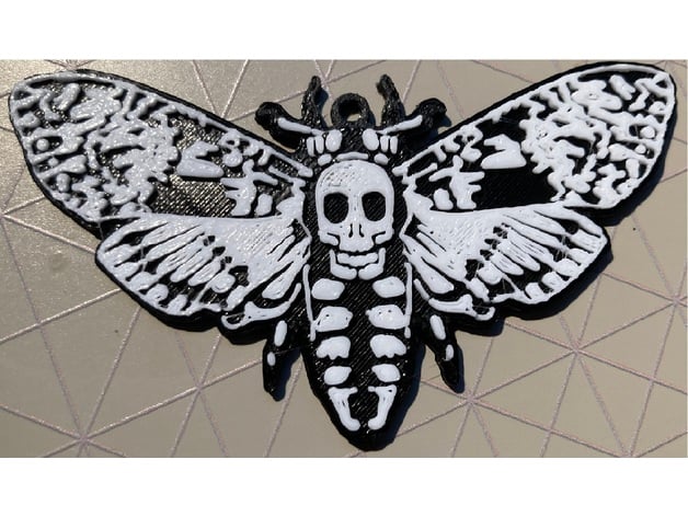 Death Moth Keyring or Necklace 3d model