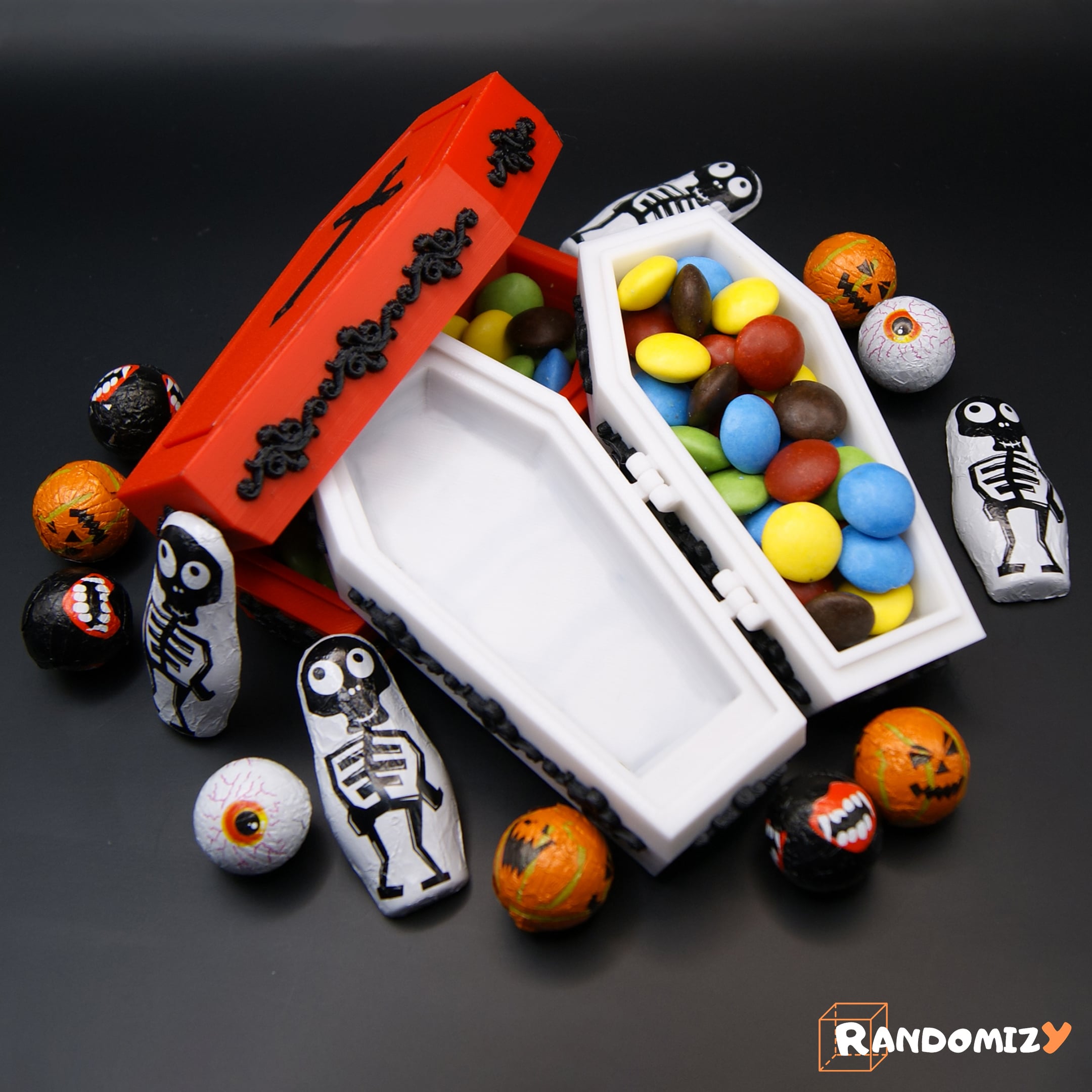 Coffin Shaped Box (Skull) 3d model