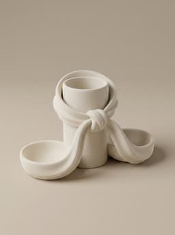 Biomorphic Knotted Desk Organizer & Catchall Tray 3d model