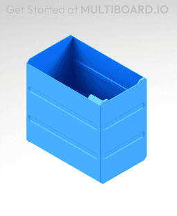 2x3x3 LU - MultiBin Simple Drawer 3d model