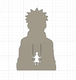 Silhouette de Naruto 3d model