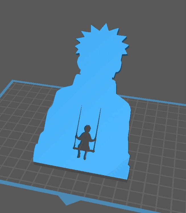 Silhouette de Naruto 3d model