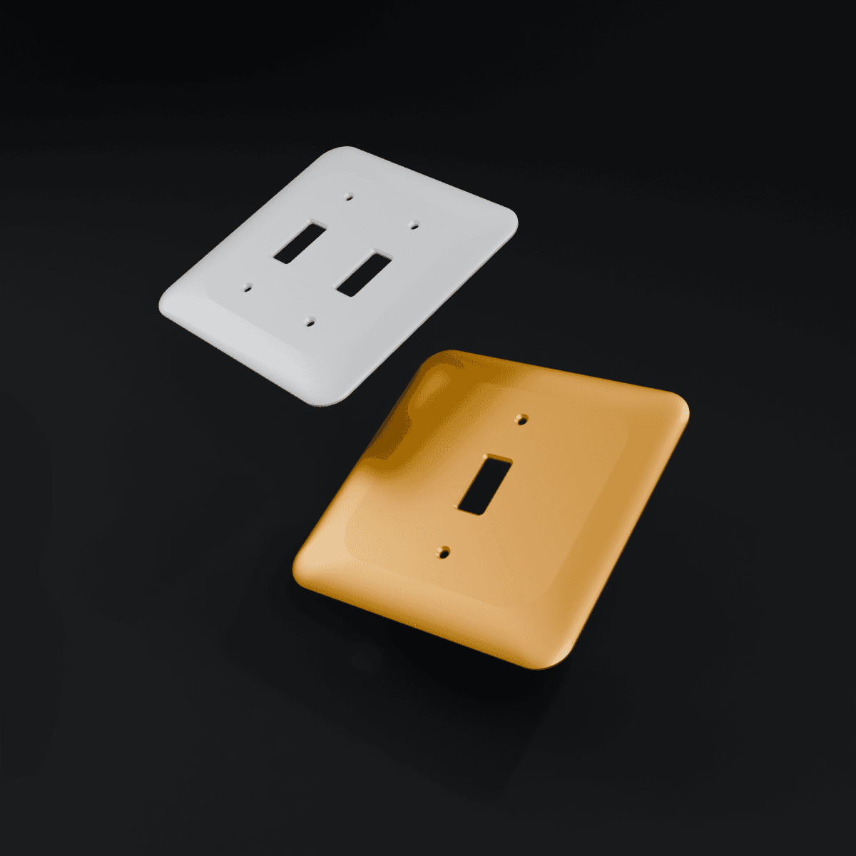 Custom light switch plate 3d model