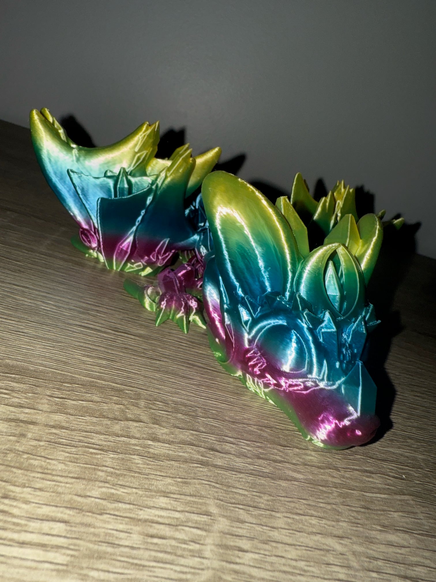 we have always printed this one with the AMS so we decided to do it in one color this time and it turned out great. we used a rainbow PLA from inland
