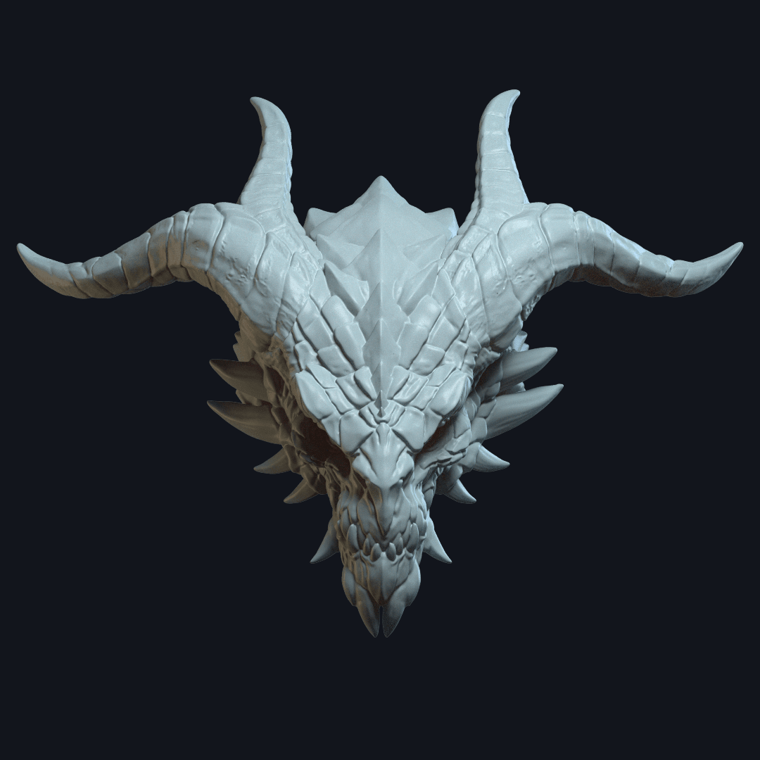 Dragon v5 Action Figure Head 3d model