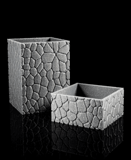Stone Cups, Square Version - 3 Variants 3d model