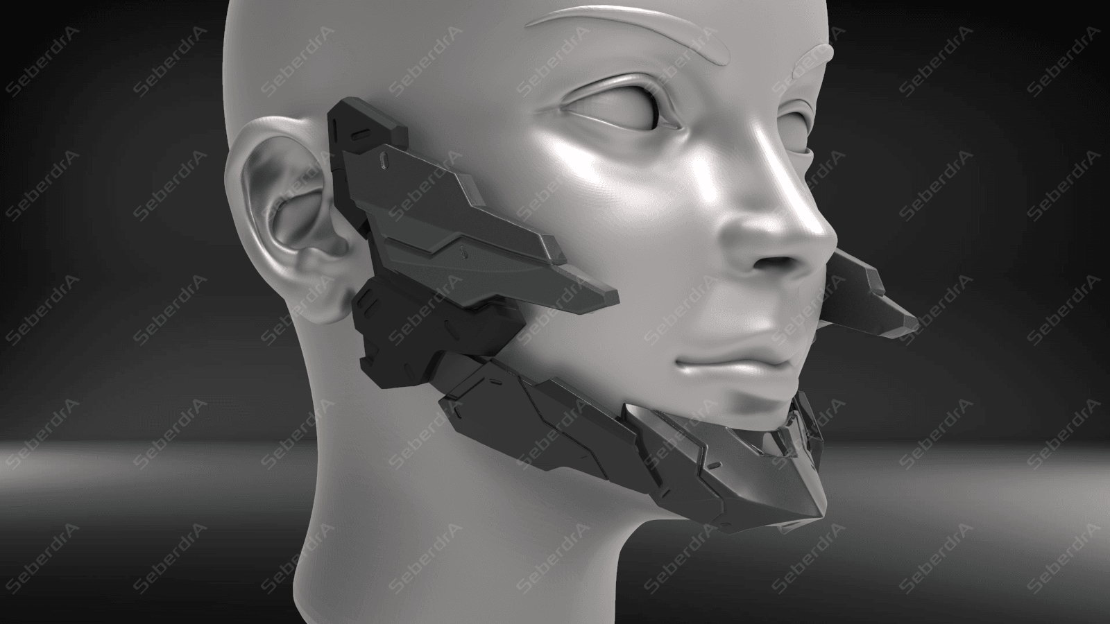 Cyborg Jaws armor V4 3d model