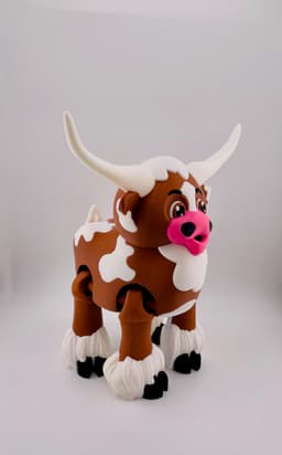 Longhorn Cow Flexi 3d model