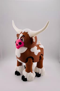 Longhorn Cow Flexi 3d model