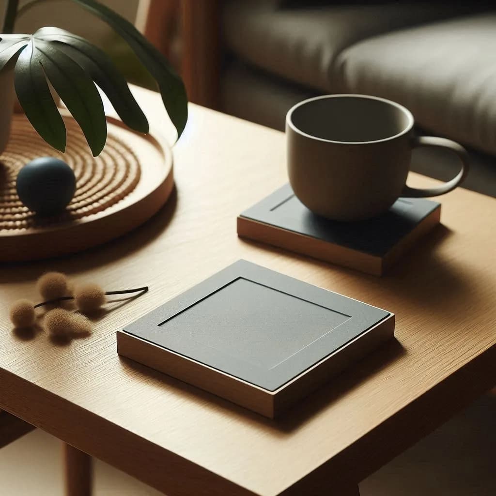 Square designed Coaster 3d model