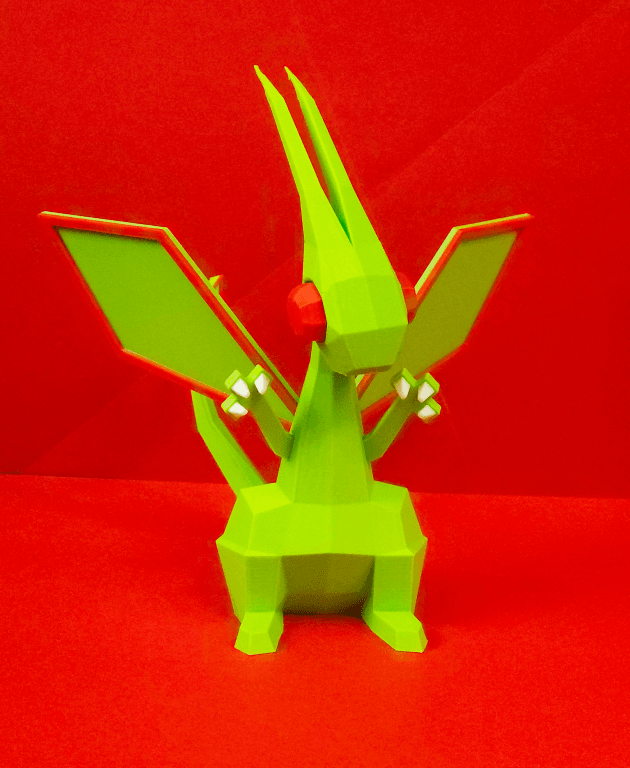Flygon Low Poly Pokemon 3d model